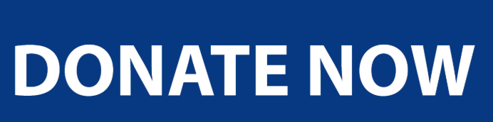 Blue banner with bold white 'DONATE NOW' text, serving as a donation call to action.